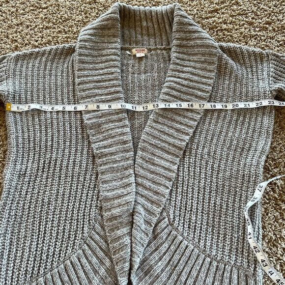 Mossimo Supply Company Gray Cardigan Open front  Oversized Cable Design Size S - Picture 8 of 8